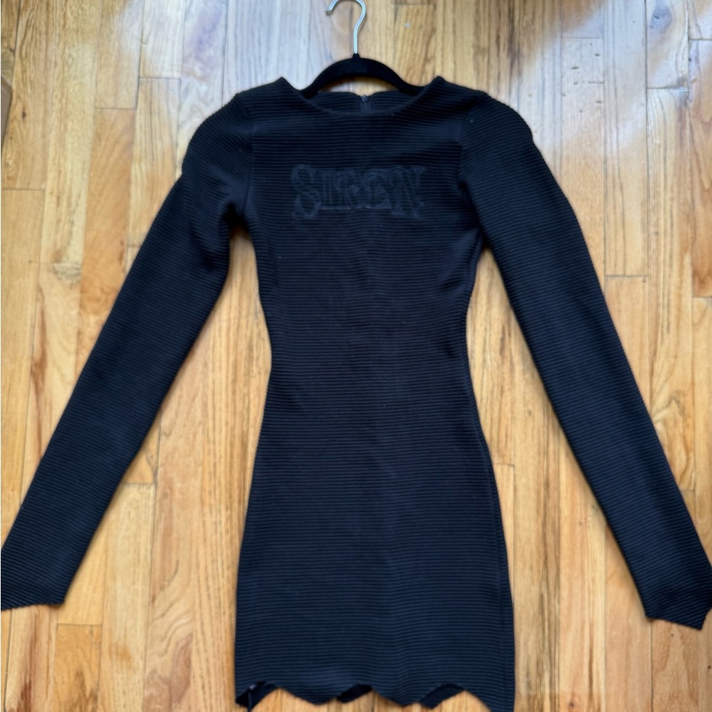 Matte Brand Black Long Sleeve Dress